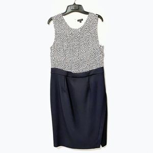 Talbots Black & White Polka Dot Dress Sz 12P